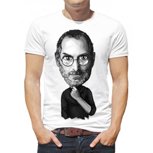  Tricou bărbați Steve Jobs (caricatură)