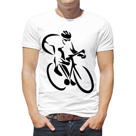  Tricou bărbați „Pe bicicletă”