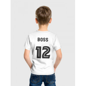  Tricou personalizat pentru copii cu număr - Boss