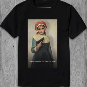  Tricou Cățea, te rog! Nu-mi ucide vibrația!