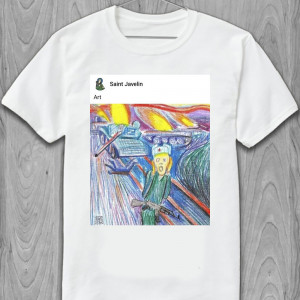  Tricou pentru bărbați Edvard Munch Creek. APU și strigătul nebunilor