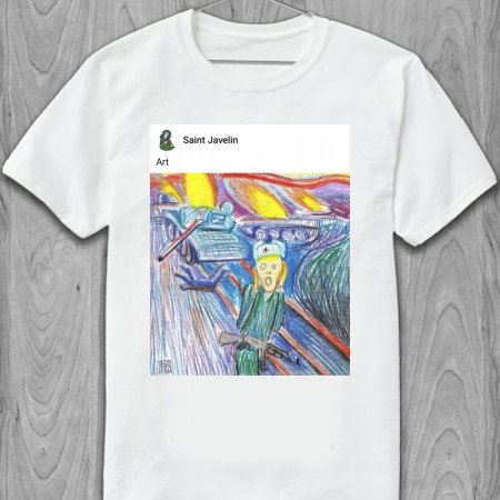  Tricou pentru bărbați Edvard Munch Creek. APU și strigătul nebunilor