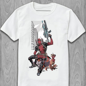  Tricou pentru bărbați Deadpool și câinele