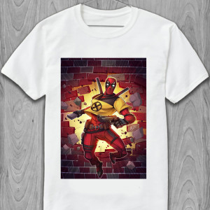  Tricou pentru bărbați Deadpool. Perete.