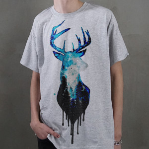  Tricou Căprior și pădure