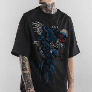  Tricou fata pasăre