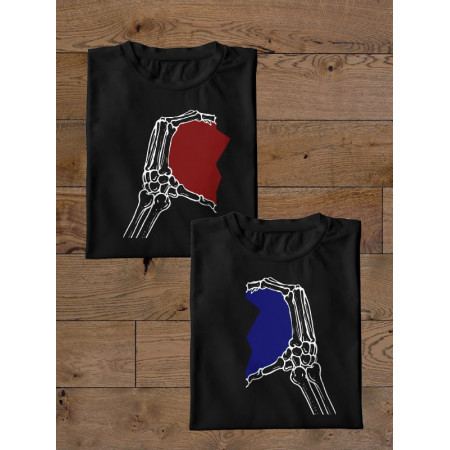  Tricou cuplu Inimă în mâini