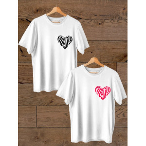  Tricou cuplu Heart ajurat