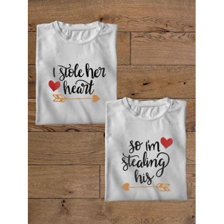  Tricou de cuplu I-am furat inima - Așa că o fur pe a lui