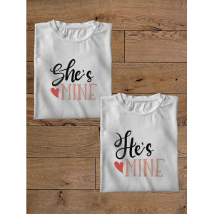  Tricou pentru cuplu Ea este a mea - El este al meu