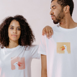  Tricou cuplu Gâște