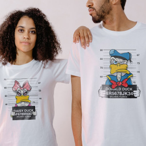  Vreau tricou cuplu Daisy Duck și Donald Duck