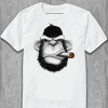 Tricou Gorilla fumând un bumbac de trabuc