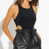 Tricou body-top din biflex cu nasturi