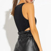 Tricou body-top din biflex cu nasturi