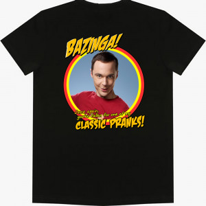 Tricou Sheldon Cooper Big Bang Theory Bazinga! Farse clasice!
