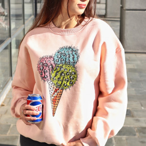 Hanorac de dama HS Helen Stone Ice cream-cactus