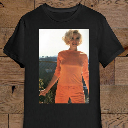 Tricou Marilyn Monroe din bumbac portocaliu