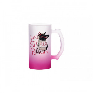  Cana de sticlă (sticlă) cu fund colorat pentru designul tău. Photo 2