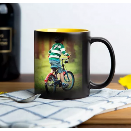 Cana magica cameleon (cupa) colorata in interior cu imprimeu, ceramica