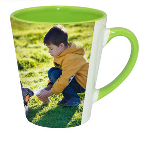  Cupa (cupa) este colorată în interiorul Latte cu imprimeul tău. Photo 2