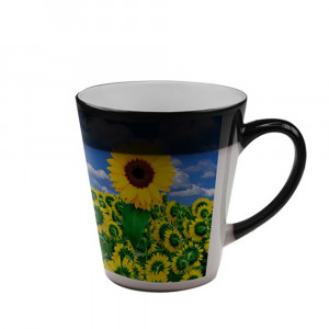 Cana (cană) magică „Chameleon” Latte mediu cu designul tău