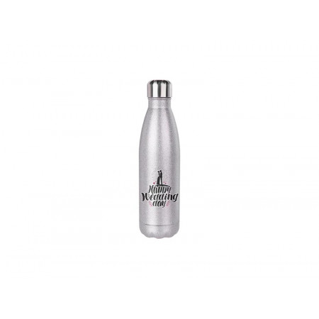 Sticla termos cu amprenta ta este din metal (otel 304) (500 ml) de inalta calitate