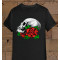 Tricou de Halloween - craniu cu flori. Photo 1