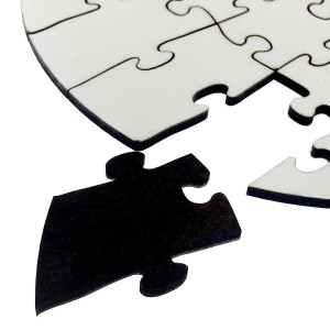 Puzzle pentru sublimare MDF rotund (d = 17 cm) 24 elemente. Photo 3