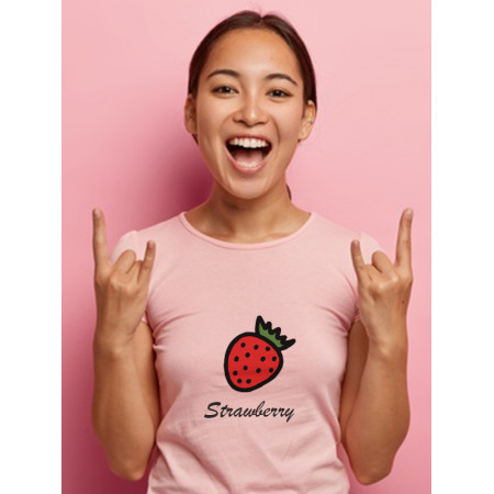 Tricou din bumbac căpșuni