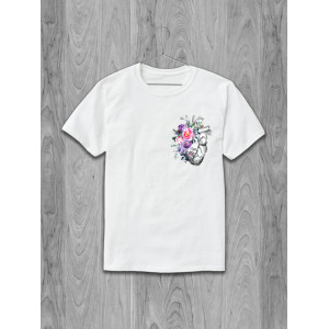 Tricou Inimă și flori