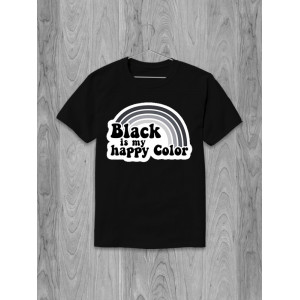 Tricou Negrul este culoarea mea fericită (curcubeul negru)