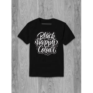 Tricou Negru este culoarea mea fericită