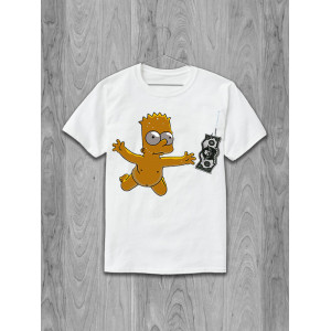 Tricou Nirvana Nevermind și Bart Simpson
