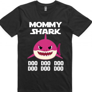 Tricou mami rechin doo doo doo de maternitate