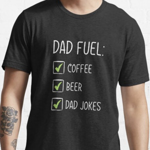 Tricou bărbați Dad fuel: cafea, bere, glume cu tata