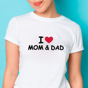 Tricou I love mama & tata