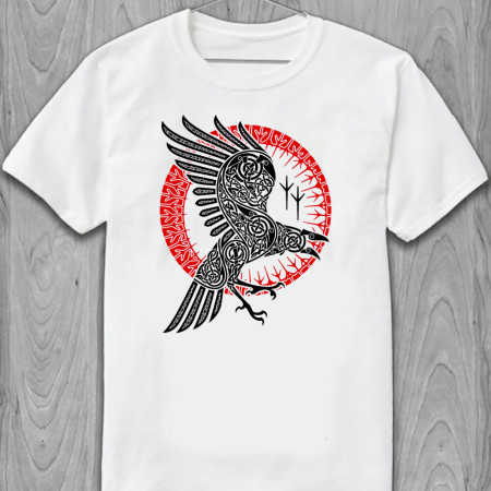 Tricou Viking Raven Symbol bumbac