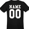 Tricou cu nume de bumbac cu numărul tău