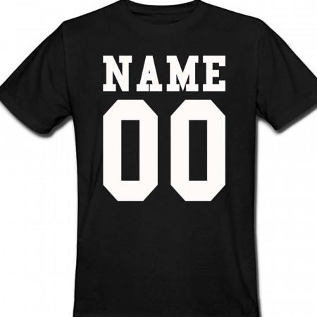 Tricou cu nume de bumbac cu numărul tău