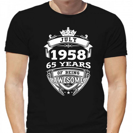 Tricou iulie 1958 65 ani bumbac