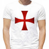 Tricou din bumbac cu steag Templier