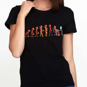 Tricou Human evolution pentru bărbați și femei. Photo 2