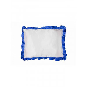 Pernă dreptunghiulară din satin cu chenar și imprimeul tău. Photo 2