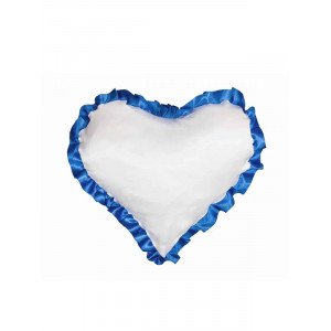  Pernă din satin cu chenar în formă de inimă cu imprimeul tău. Photo 2