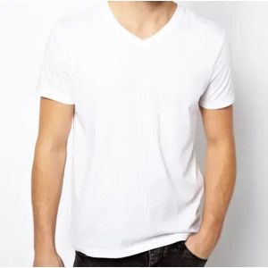 Tricou bărbătesc cu decolteu în V cu două straturi